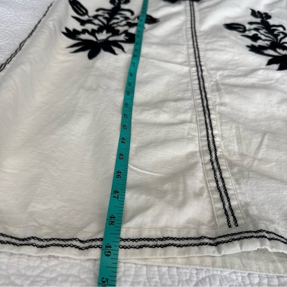 Zara Monochrome Embroidered Long Sleeve Dress - Picture 9 of 12